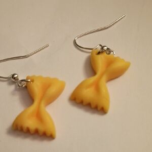 Yellow Bowtie Pasta Earrings